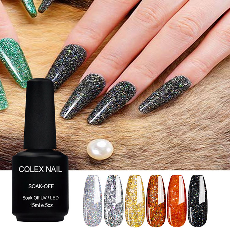 15ml makintab na sparkle glitter gel polish