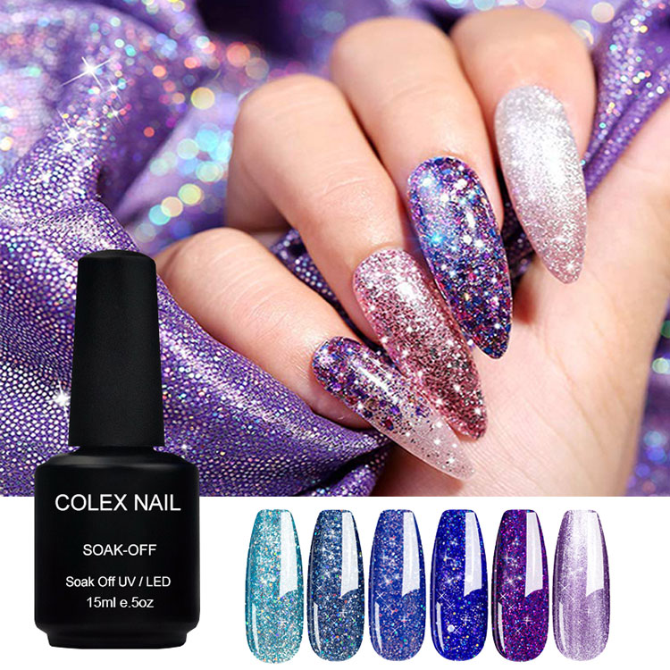 Chunky glitter gel polish
