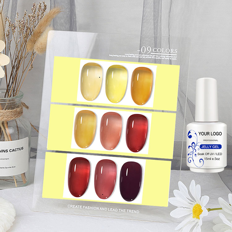 Kuko art puding ice jelly gel polish