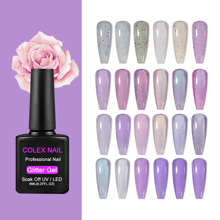 Likas na Resin Glitter Gel Polish