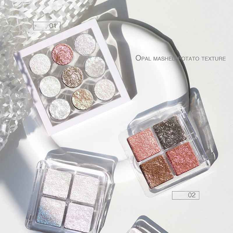 Bagong 9 Sa 1 na Kulay ng Nail Art Opal Mashed Powder Aurora Effect Pigment