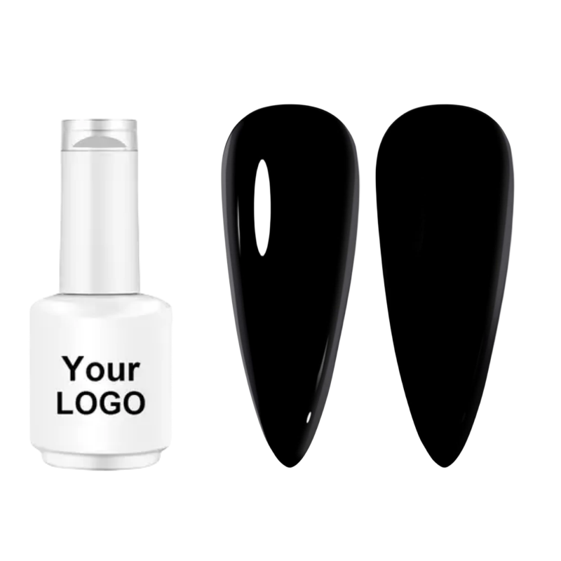 Super puting itim na gel polish