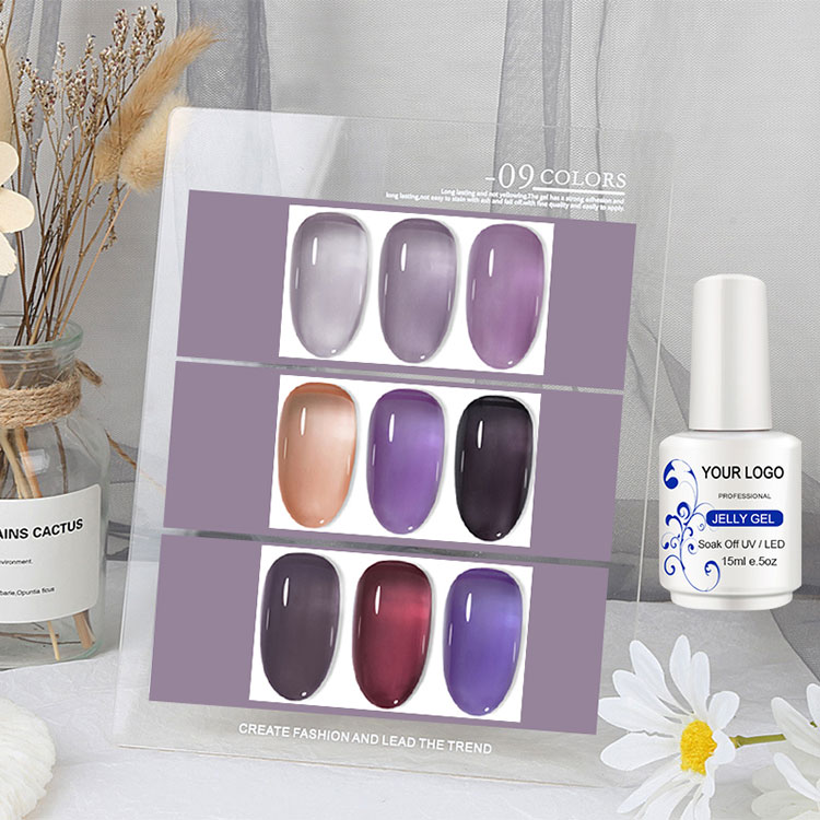 Tatlong layer iba't ibang epekto ng ice jelly gel polish