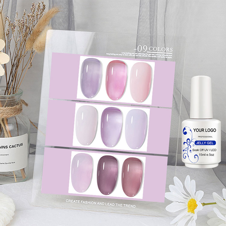 Translucent ice jelly gel polish