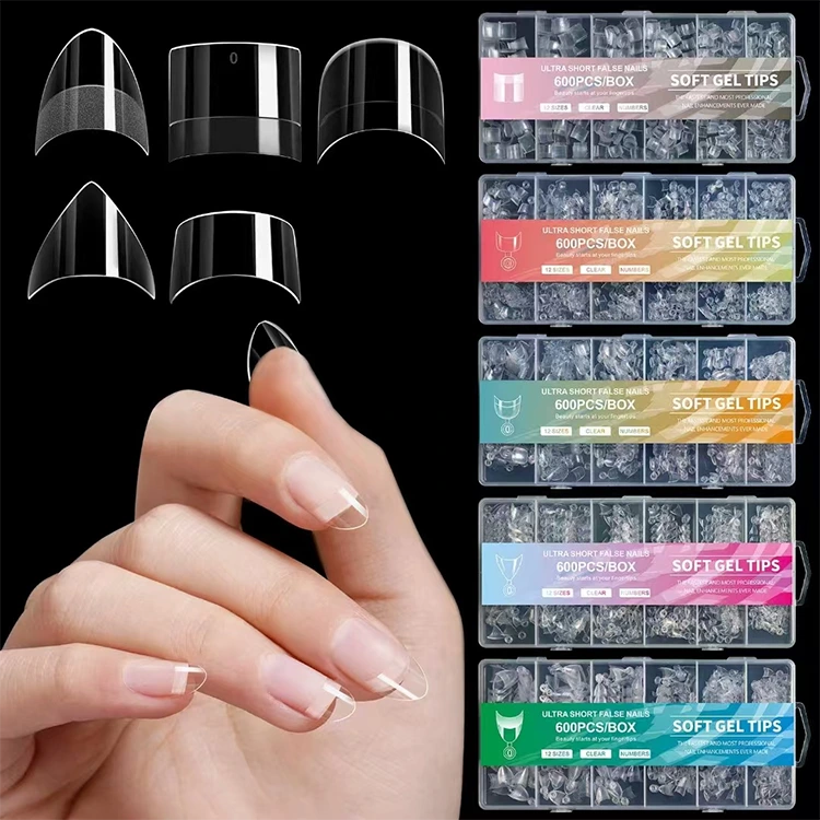 Ultra Maikling Soft Gel Tip - 600pcs